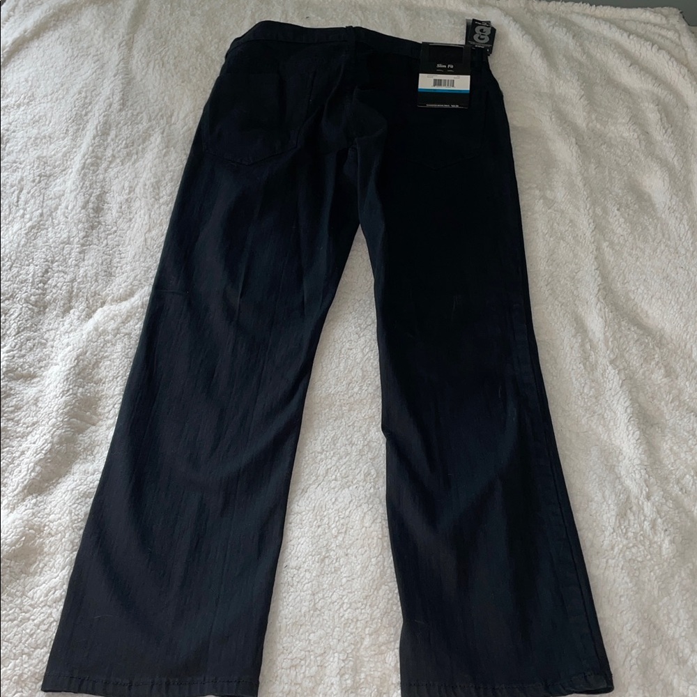 NWT Perry Ellis Slim Fit Black Men's Jeans.  36x32. - Picture 9 of 13